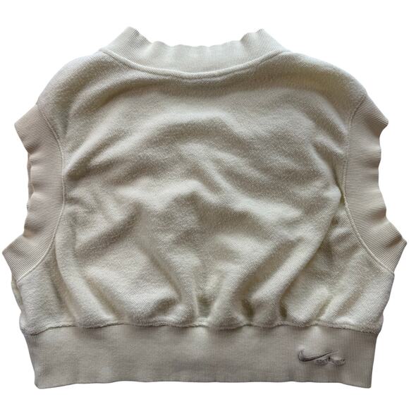 Nike Sportswear Cream Sweater Vest Women's Small V‑Neck Lightweight - Picture 2 of 6